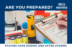 Batteries, flashlight, and other items for an emergency kit