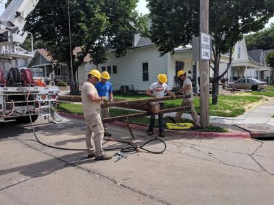 Replacing an Electric Pole