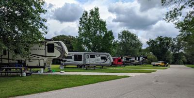 Campers at Riverside Park, Beatrice, Nebraska